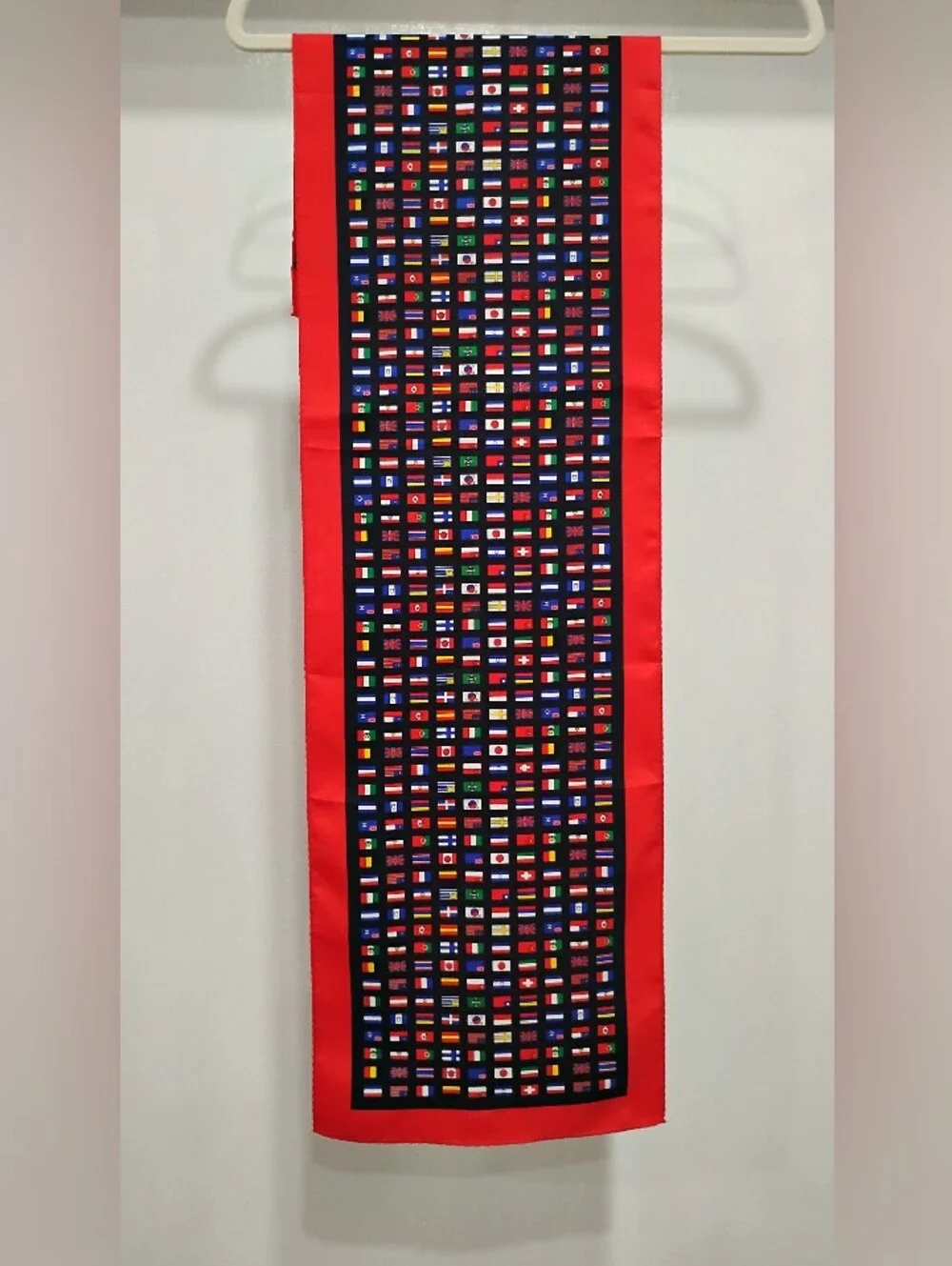 SILK WORLD FLAGS SCARF NWOT